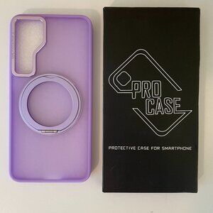 Samsung Galaxy S25 Plus Case with 360° Rotatable Magnetic Ring, Purple